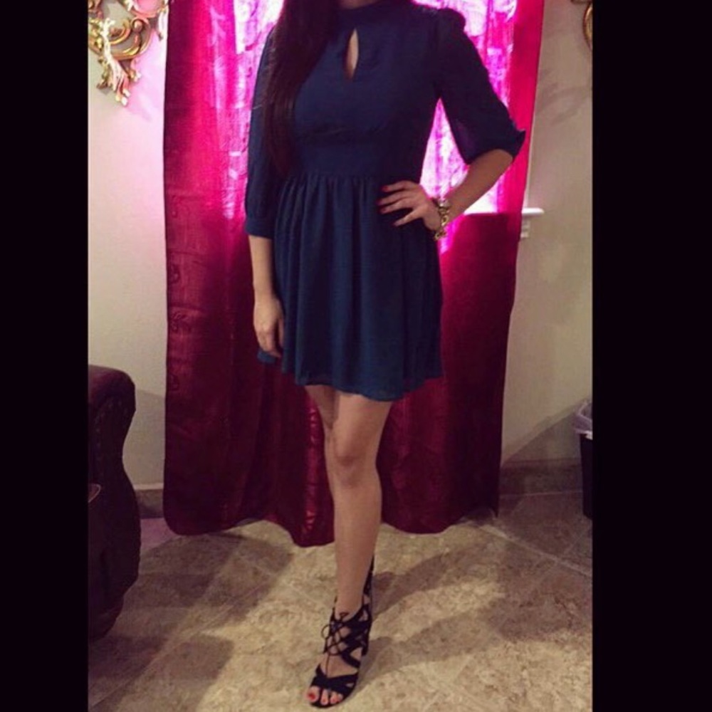 Dark teal dress
